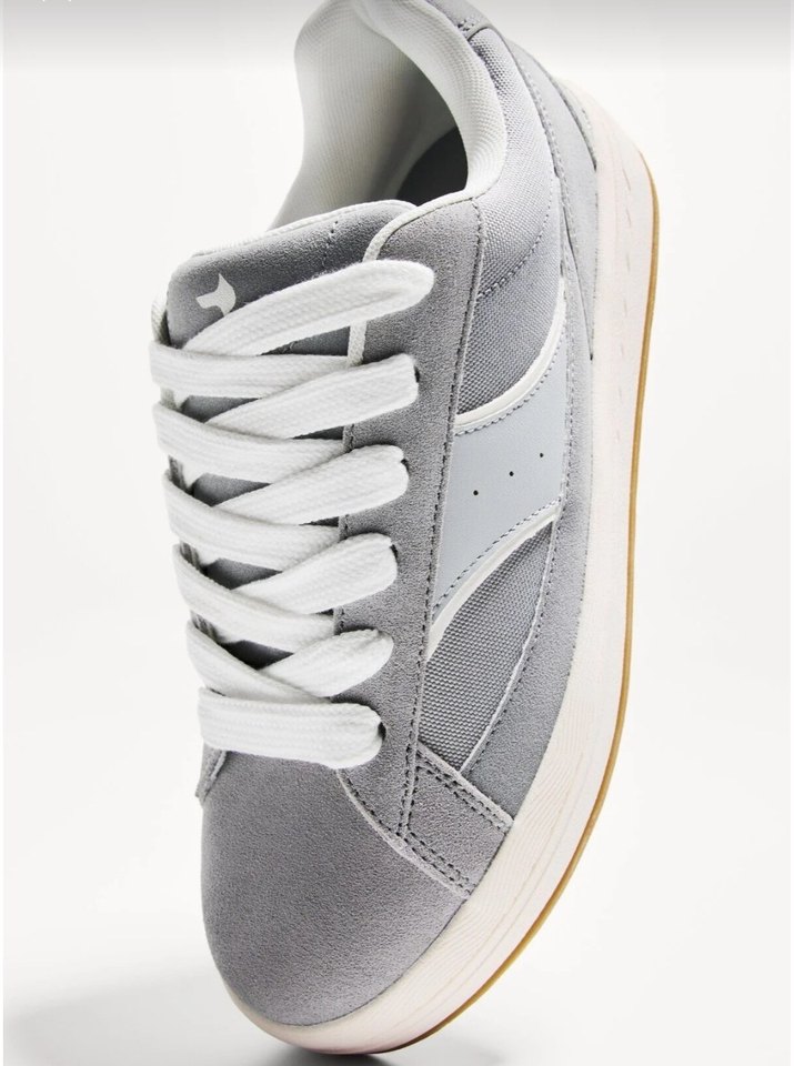 Gri Kadın Spor Ayakkabı Stiletto Topuklu - Görsel 5