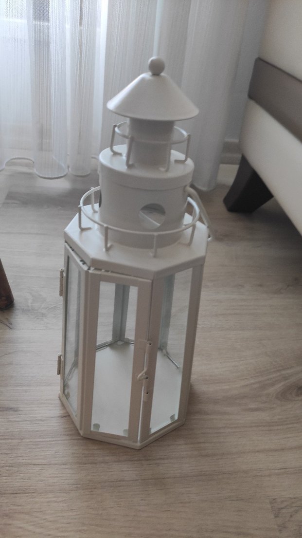 Beyaz Dekoratif Fener Mumluk - Görsel 5