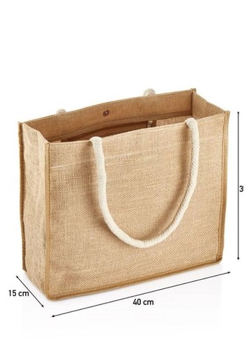 Bej Keten Kumaş Kadın Kol Çantası - Görsel 3