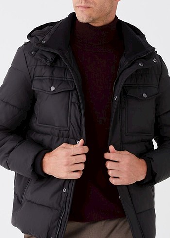 LCW Vision Slim Fit Dik Yaka Erkek Deri Görünümlü Mont - Görsel 2