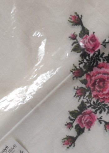 İşlemeli krem rengi  peçete - Görsel 4