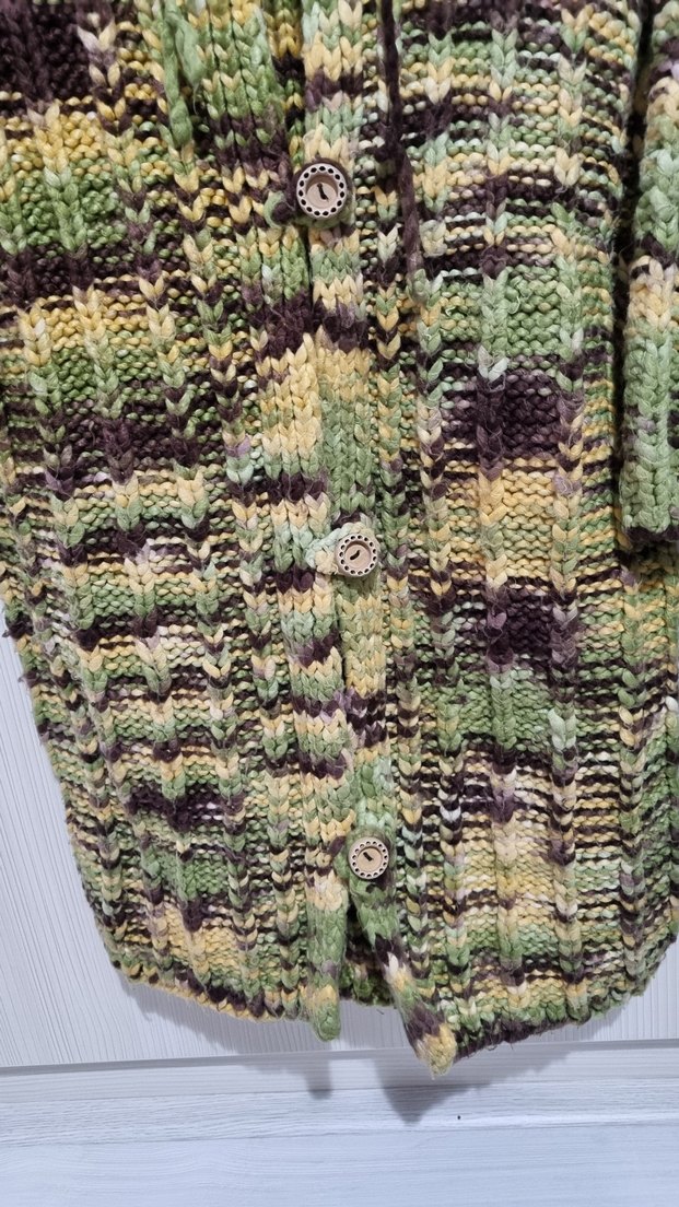 Kapüşonlu Örgü Çocuk Hırkası - Görsel 3