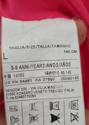 Benetton Fermuarlı Kapüşonlu Çocuk Kı Montu - Görsel 9