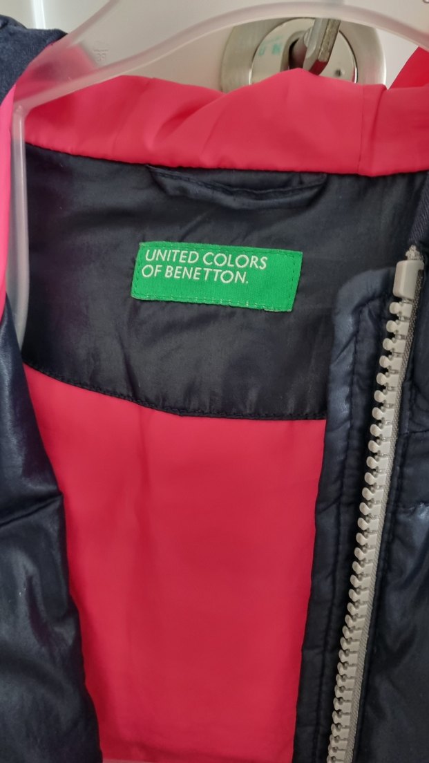 Benetton Fermuarlı Kapüşonlu Çocuk Kı Montu - Görsel 3