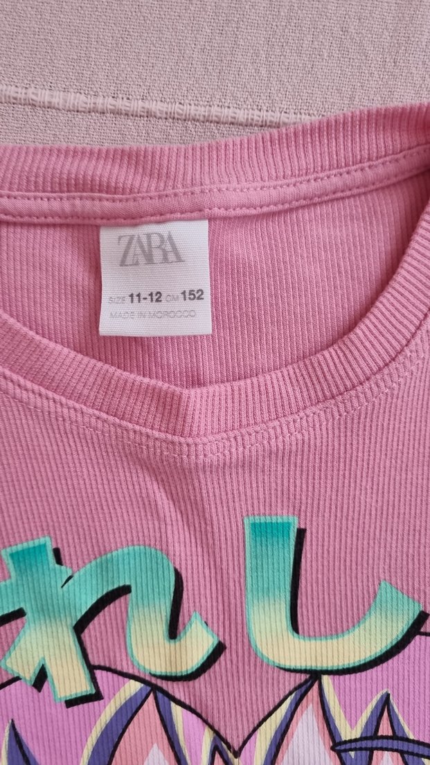 Pembe Uzun Kollu Pop Kültür Kız Tişörtü - Görsel 2