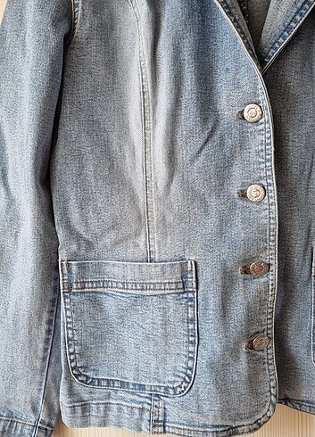 Kadın kot ceket - Görsel 3