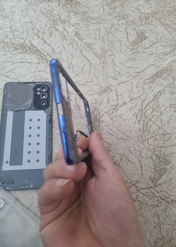 Mavi Samsung m52 orijinal kasa sim çekmece ve parmak izi var - Görsel 7