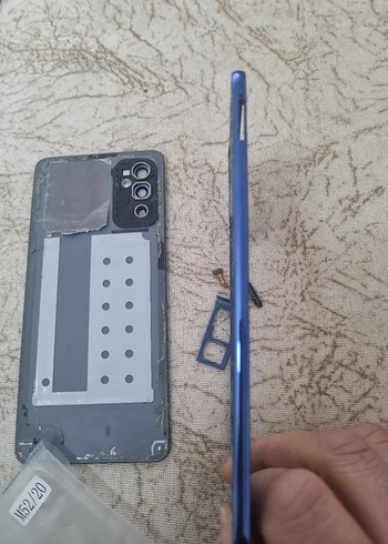 Mavi Samsung m52 orijinal kasa sim çekmece ve parmak izi var - Görsel 4