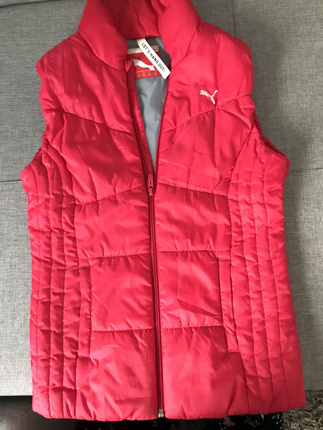 Pembe puma yelek