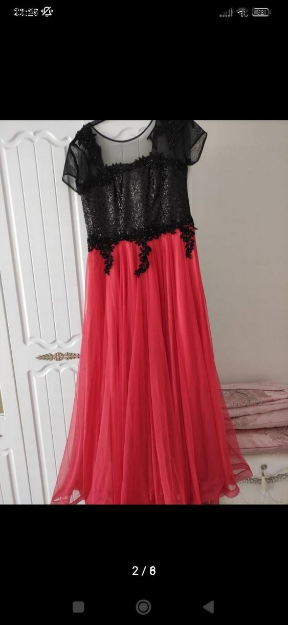 Nar çiçeği Abiye Elbise - Görsel 2