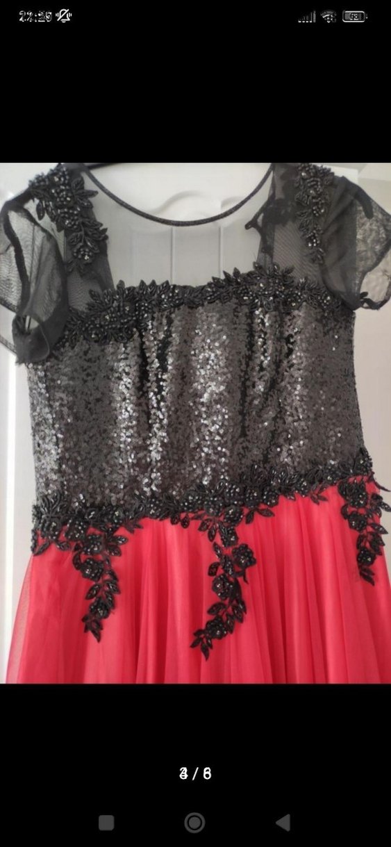 Nar çiçeği Abiye Elbise - Görsel 4