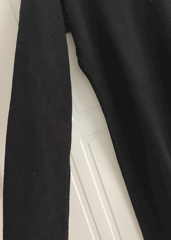 Siyah Uzun Kollu Dar Kesim Uzun Elbise - Görsel 3