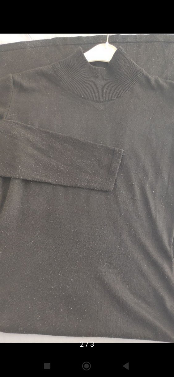 Siyah Uzun Kollu Dar Kesim Uzun Elbise - Görsel 2