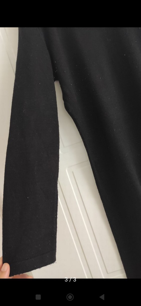 Siyah Uzun Kollu Dar Kesim Uzun Elbise - Görsel 3