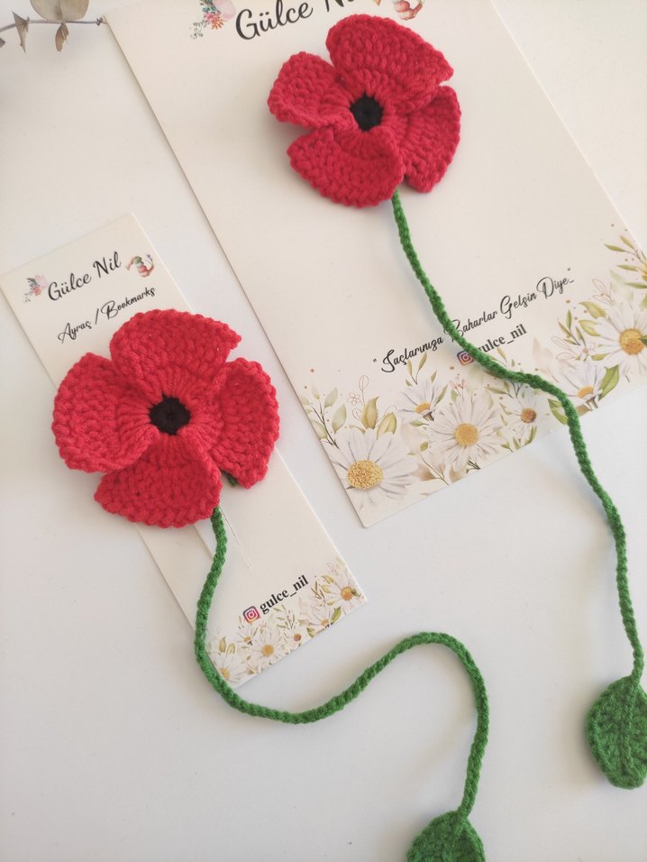 Gelincik Çiçeği kitap ayracı - Görsel 2