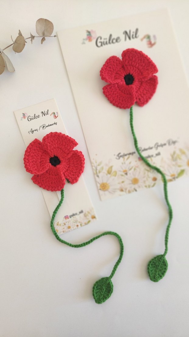 Gelincik Çiçeği kitap ayracı - Görsel 3