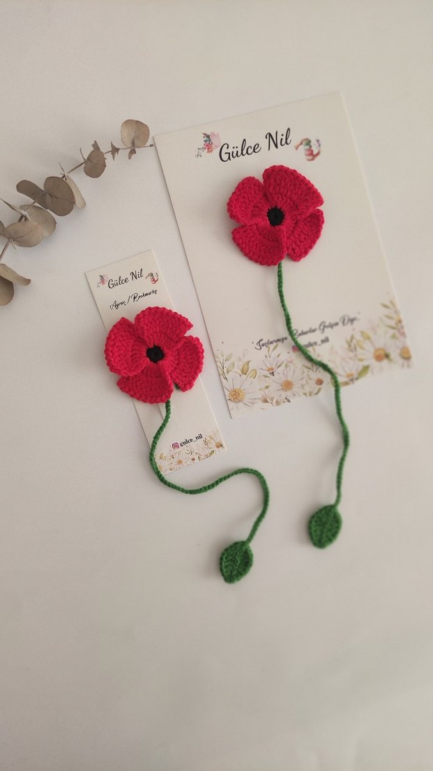 Gelincik Çiçeği kitap ayracı - Görsel 4