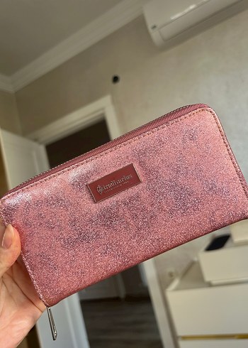  Beden Parlak simli Stradivarius cüzdan