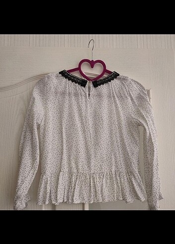 12-13 Yaş Beden H&M puantiyeli gömlek
