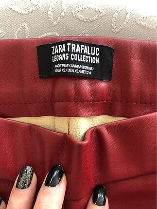 xs Beden bordo Renk Zara deri tayt