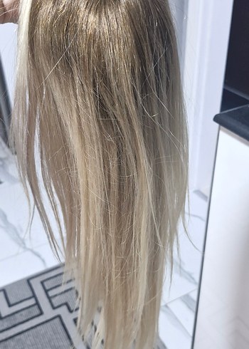 ombreli gerçek saç tül tepelik - Görsel 7