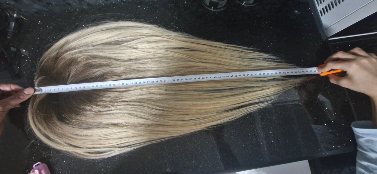 ombreli gerçek saç tül tepelik - Görsel 2