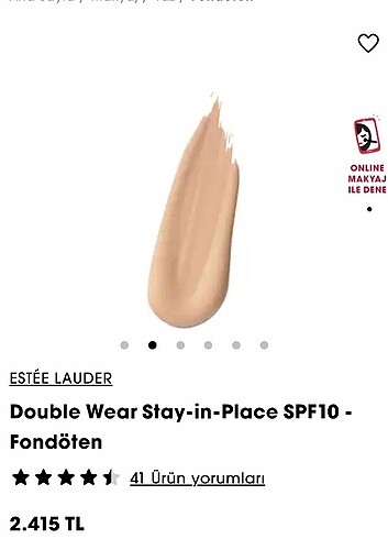 Beden 2C3 FRESCO ESTEE LAUDER FONDOTEN