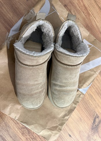 Bej Süet Kadın Dolgu Topuk Bot - Görsel 2