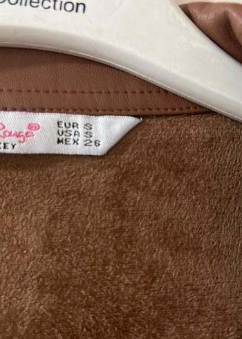 Düğmeli Kahverengi Deri İnce Kadın Ceket - Görsel 2