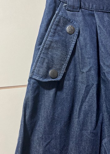 Kadın Lacivert Uzun Denim Etek - Görsel 3