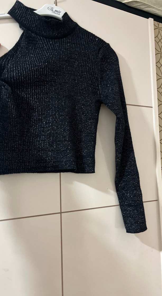 Kadın Siyah Boğazlı Triko Kazak - Görsel 3