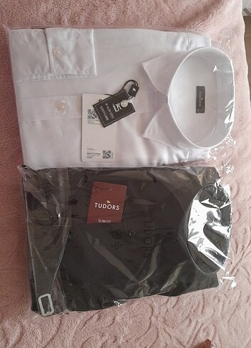 m Beden siyah Renk Siyah beyaz slim fit gömlek