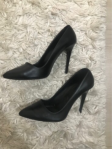 38 Beden siyah Renk Siyah Stiletto Topuklu Ayakkabı