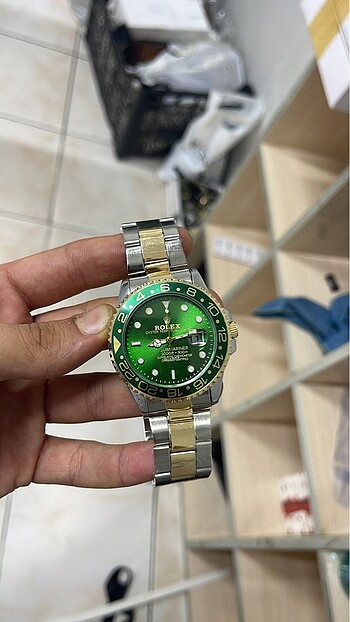 Rolex İçi Yeşil Dışı Gold