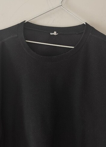 siyah uzun kollu polyester polar erkek