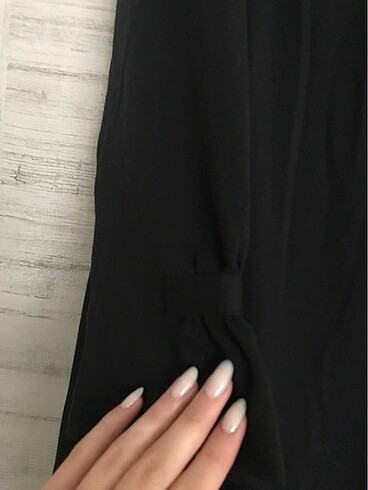 46 Beden siyah Renk Siyah düğmeli elbise