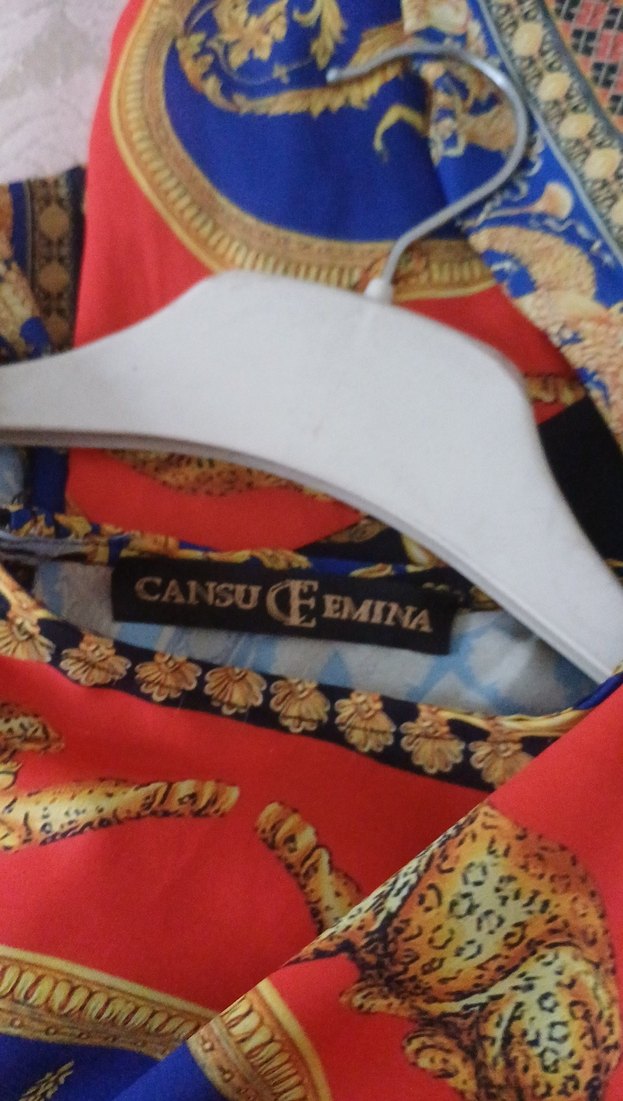 Zincir Detaylı Bohem Uzun Desenli Elbise - Görsel 4