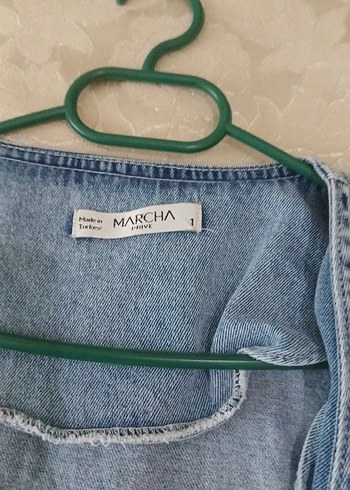 Düğmeli Kolsuz Mavi Kot Yelek - Görsel 4