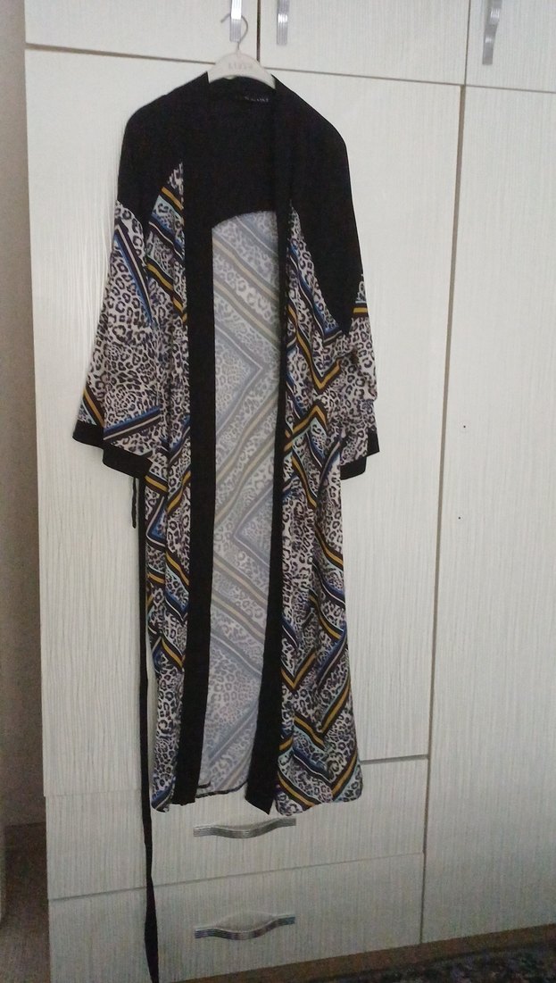 Kadın Bohem Desenli Uzun Kimono - Görsel 3