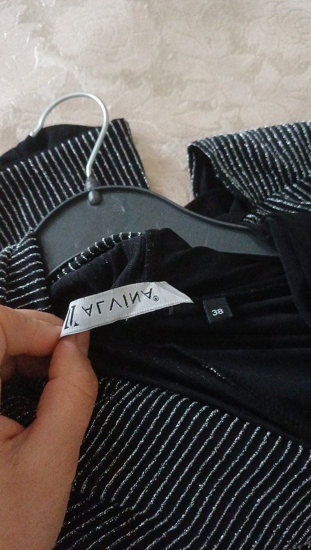 Uzun Siyah Kadın Gevşek Kesim Giydirme - Görsel 3