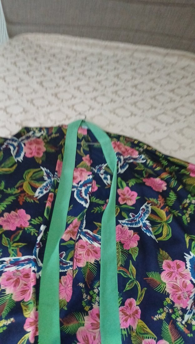 Çiçek Desenli Renkli Uzun Kimono - Görsel 3