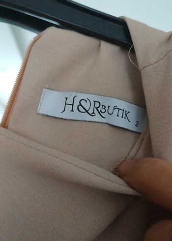 Bej Kadın Uzun Keten Elbise - Görsel 4