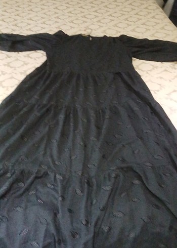 Siyah Uzun Kollu Siyah Uzun Elbise - Görsel 4