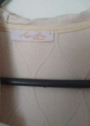 Bej Keten Düğmeli Midi Kadın Yelek - Görsel 4