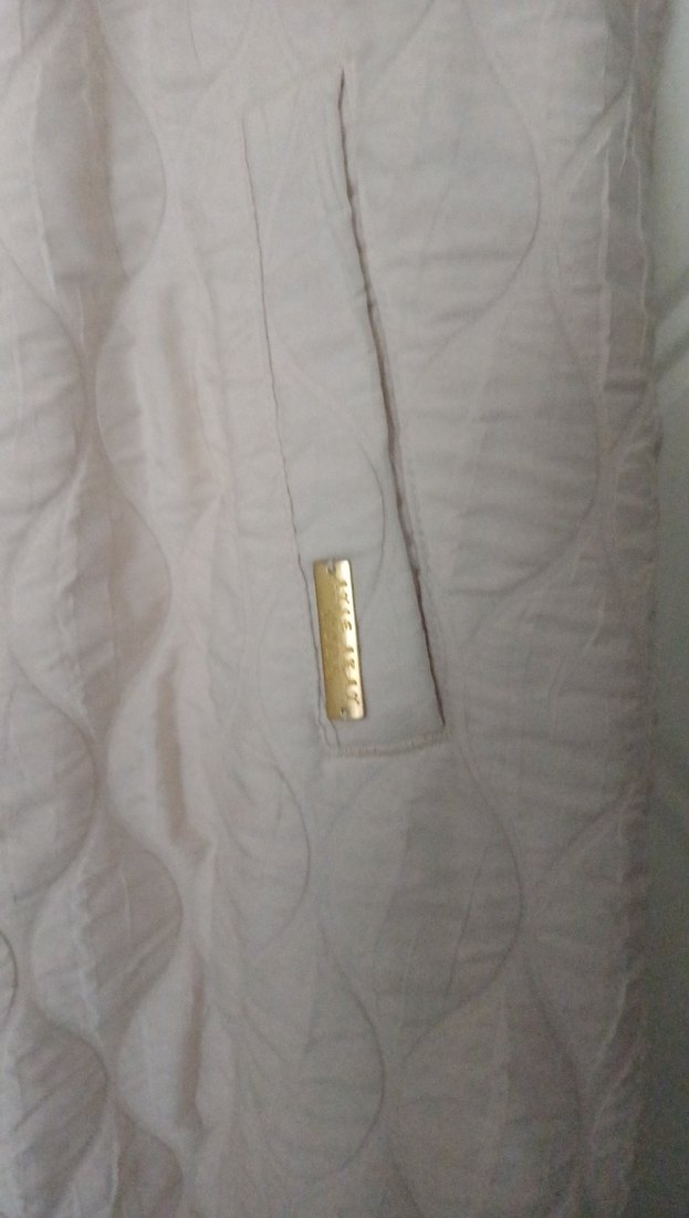 Bej Keten Düğmeli Midi Kadın Yelek - Görsel 5