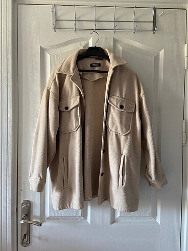 madmext bej oversize ceket