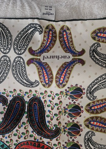 Boncuk İşlemeli Çok Renkli Bohem Kadın Carharel marka esarp - Görsel 2