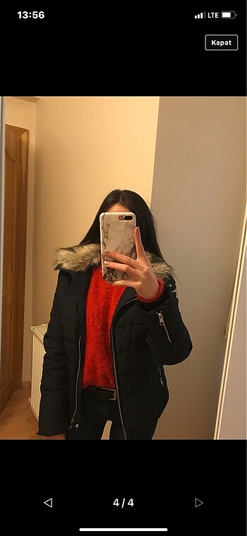 m Beden siyah Renk Bershka mont