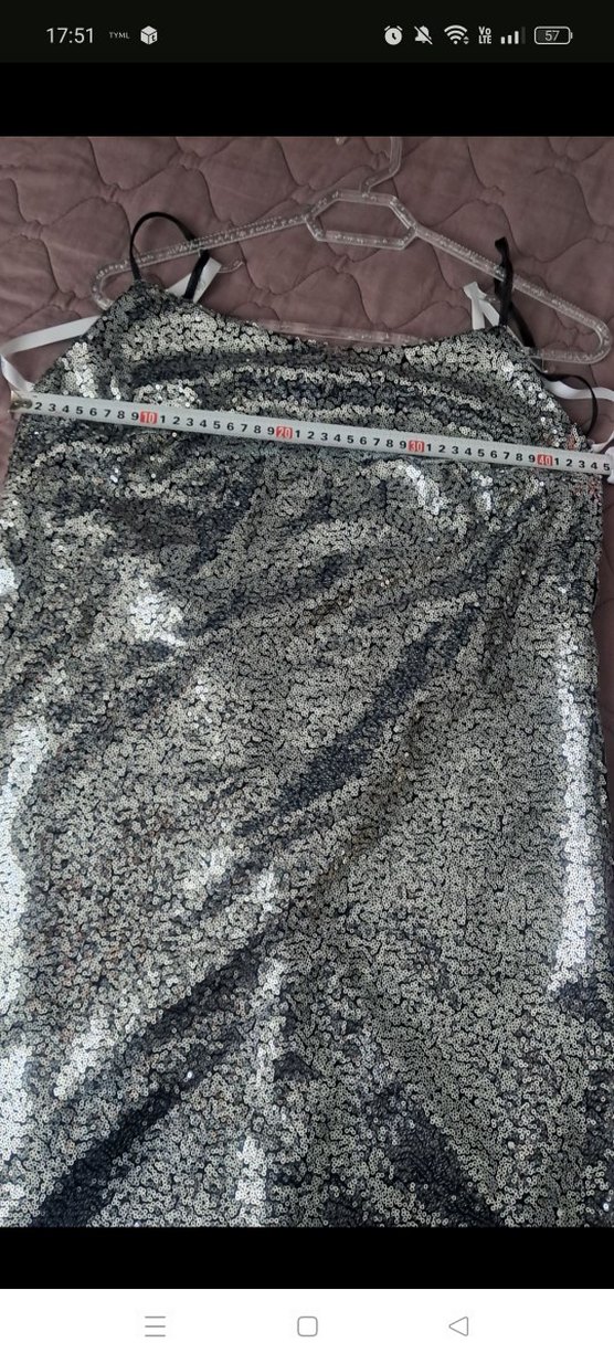 Gri Seksi Mini Payetli Elbise - Görsel 3