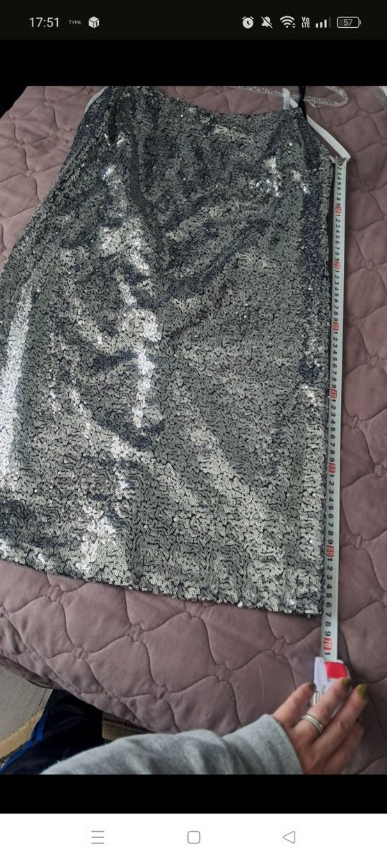 Gri Seksi Mini Payetli Elbise - Görsel 4